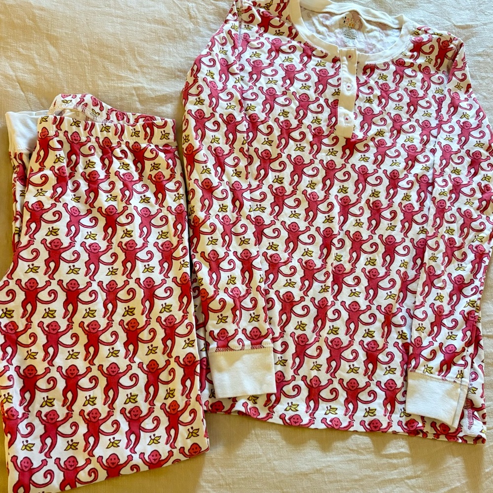 Roller Rabbit Monkey Print Pajama Set